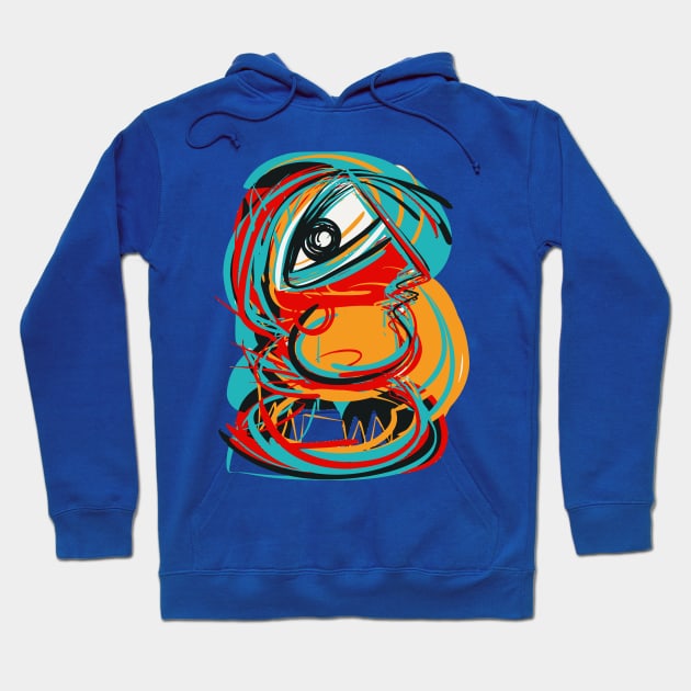 Cool Cyclope Street Art Character Hoodie by signorino